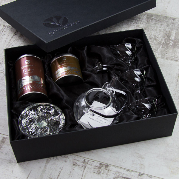 Подарочный чайный набор с чайником «Изысканное чаепитие #3»
